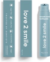 Love2smile - Munt - Tandpasta - De Natuurlijke Tandenbleker van Nederland & België - Munt Tandpasta - Teeth Whitening - Wittere Tanden