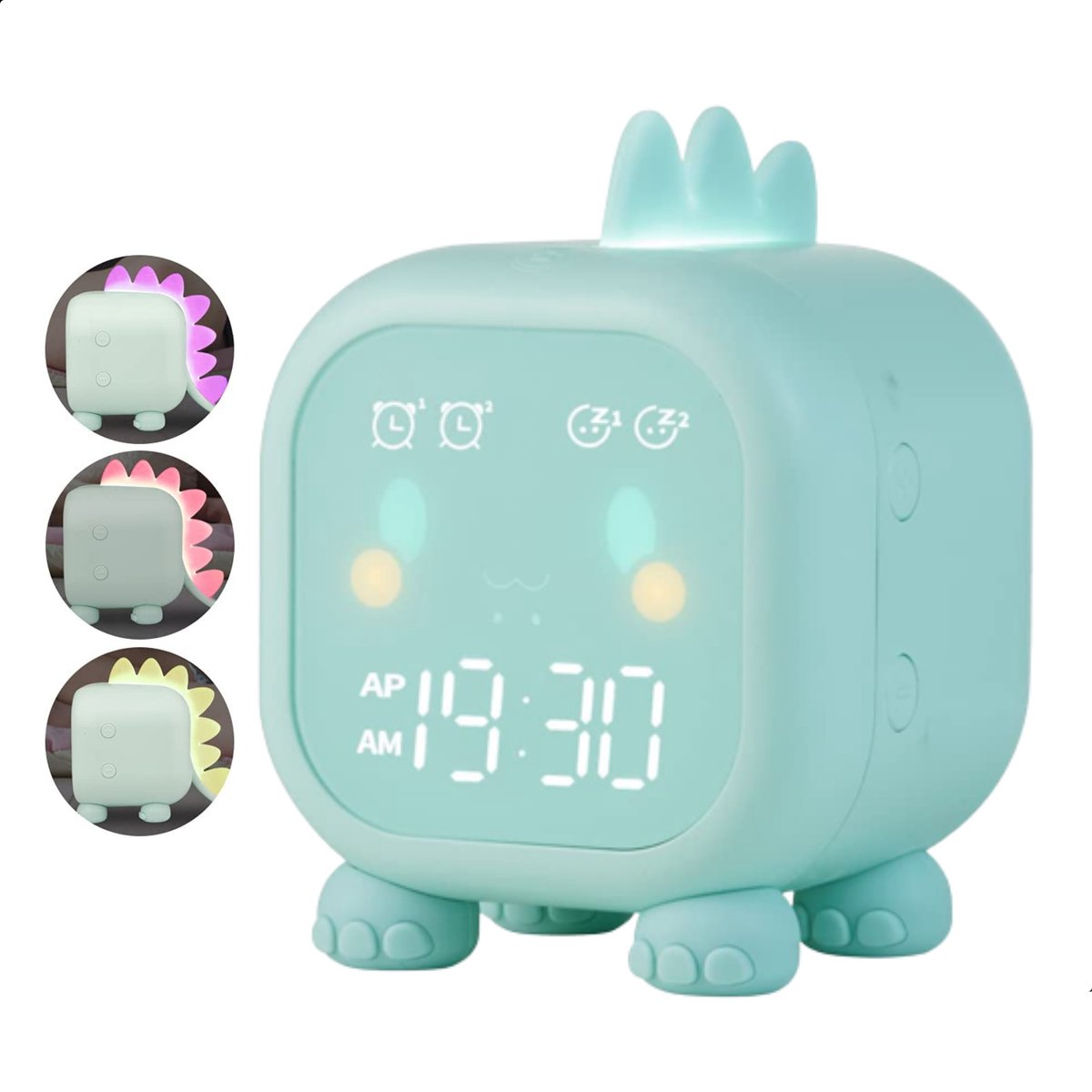 Bol.com Slaaptrainer Kinderen - Kinderwekker - Nachtlampje Kinderen - Groene Dino aanbieding