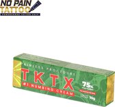 NO PAIN TATTOO® TKTX - Groen 75% - Tattoo crème - verdovende Creme - Tattoo zonder pijn - Snelwerkend en langdurig -Zalf voor tattoo -10 g