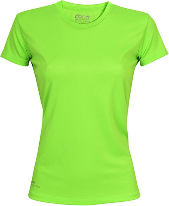 Foto: Damessportshirt evolution tech tee met korte mouwen lime m