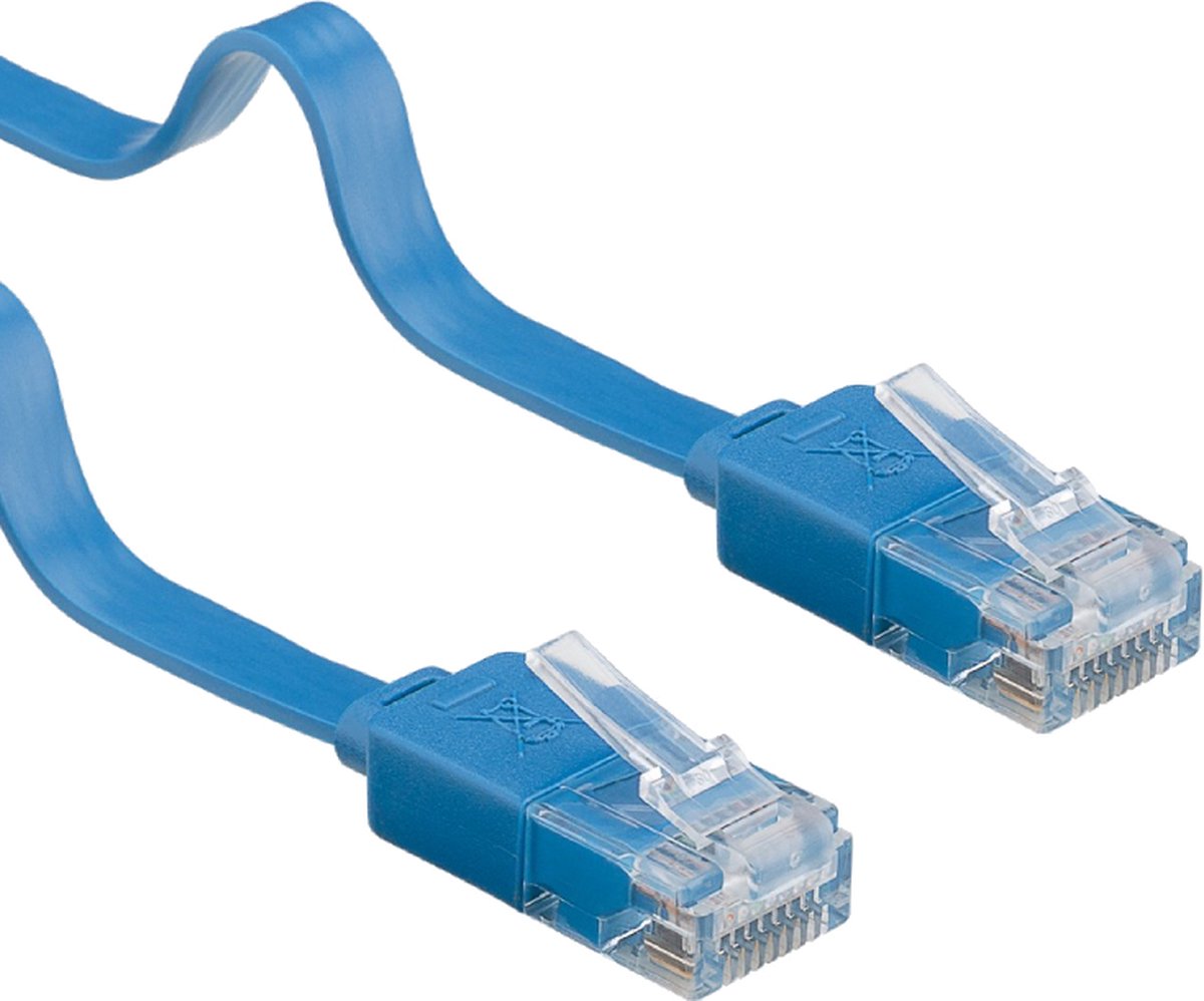 Wentronic CAT6 Netwerkkabel - RJ45 - Blauw - 2 m