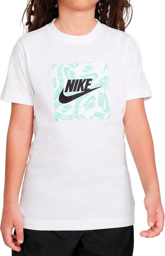 Nike NSW Club T-Shirt Kids Wit - Maat: