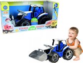 Lena Tractor Met Voorlader Jongens 62 X 32,5 Cm Blauw/grijs