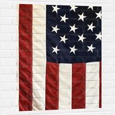 Muursticker - Amerikaanse Vlag - 75x100 cm Foto op Muursticker