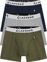 Claesen's Basics boxer longueur normale (pack de 3) - boxer homme - gris - vert - bleu - Taille : XXL