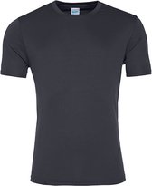 Herensportshirt 'Cool Smooth' Solid Charcoal - XS
