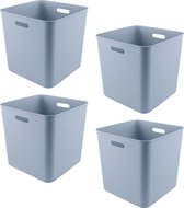 Sunware - Basic kubus box blauw - Set van 4