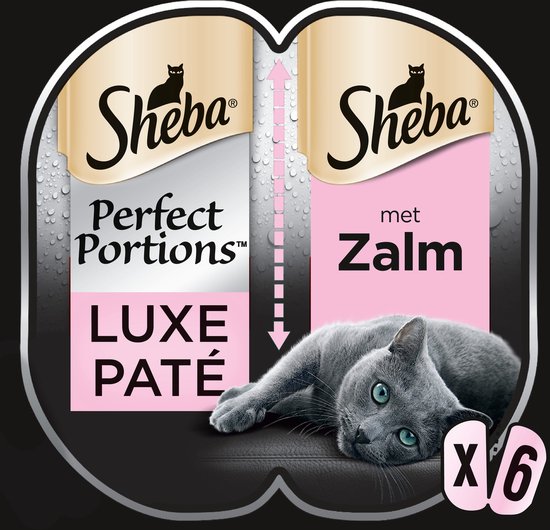 Sheba Perfect Portions Kattenvoer Natvoer Luxe Zalm Paté 112,5 gr