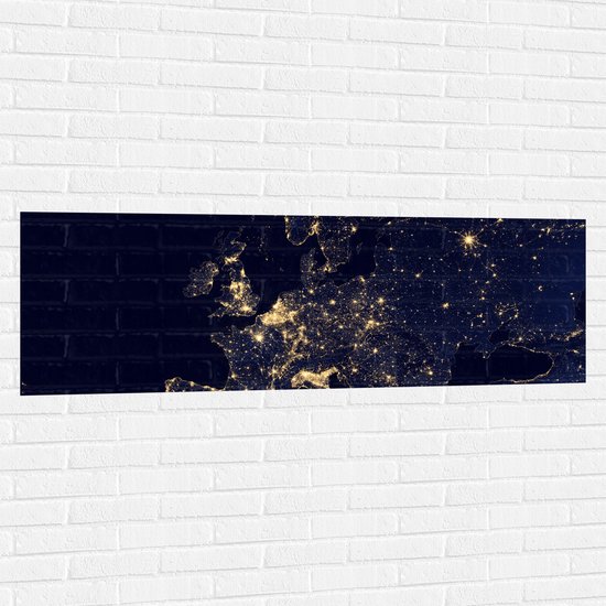 Muursticker - Kaart van Europa - 150x50 cm Foto op Muursticker