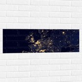 Muursticker - Kaart van Europa - 90x30 cm Foto op Muursticker