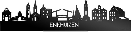 Skyline Debout Enkhuizen Zwart Brillant - 40 cm - Déco design - Décoration à placer - WoodWideCities