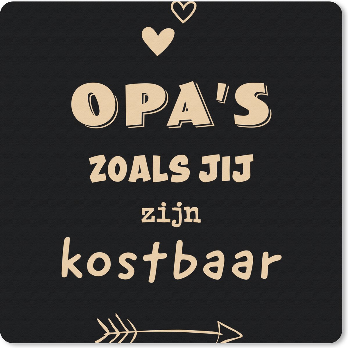 Muismat 30x30 cm - Mousepad Opa's zoals jij zijn kostbaar - Spreuken - Quotes - Opa - Muismatten