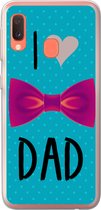 Geschikt voor Samsung Galaxy A20e hoesje - Spreuken - I love dad - Quotes - Papa - Siliconen Telefoonhoesje