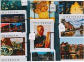 Vlag - Amsterdamse Ansichtkaarten in het Rek - 40x30 cm Foto op Polyester Vlag