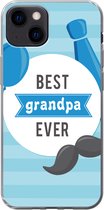 Geschikt voor iPhone 13 hoesje - Spreuken - Best grandpa ever - Quotes - Opa - Siliconen Telefoonhoesje