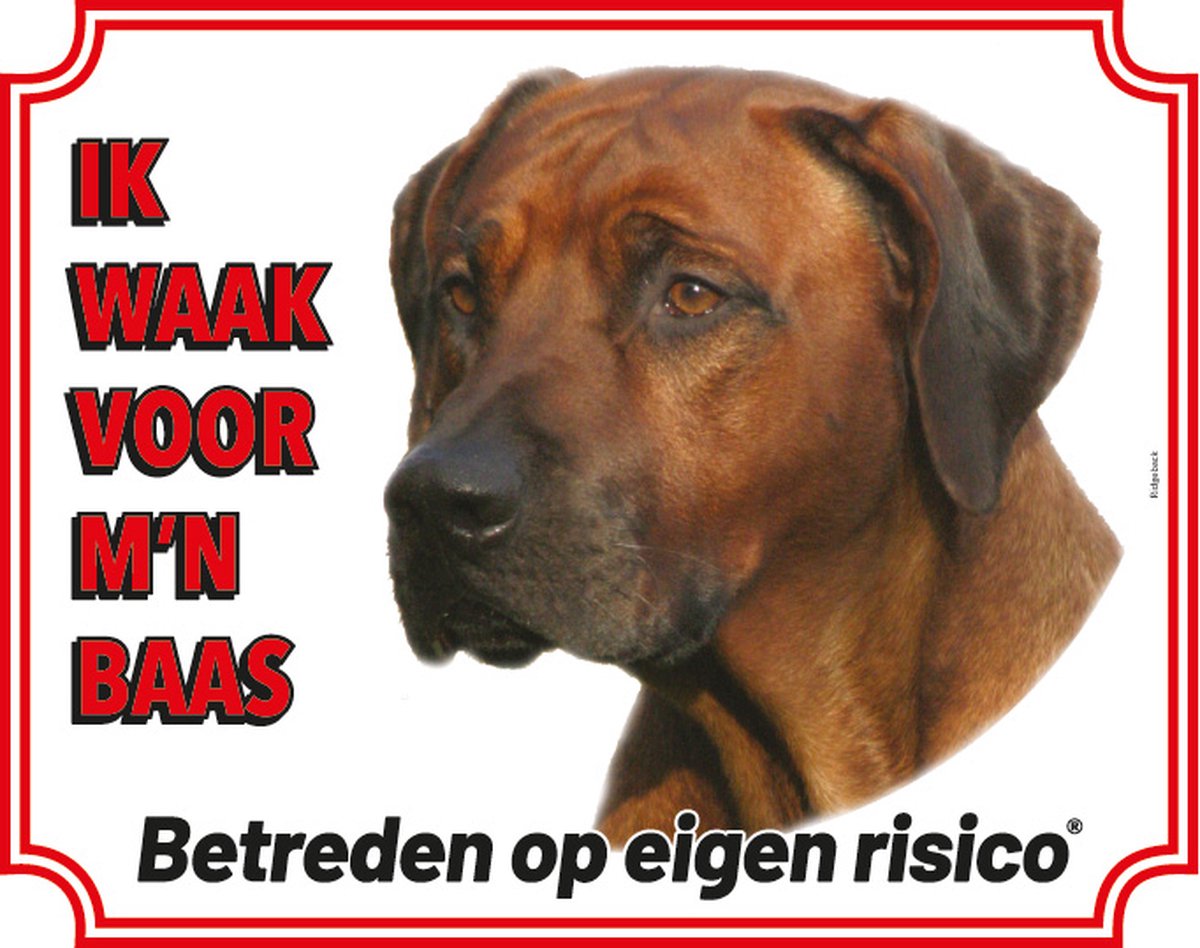 Bol.com Rhodesian Ridgeback Waakbord - Ik waak voor mijn aanbieding