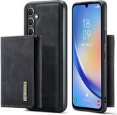 DG Ming Hoesje voor de Samsung Galaxy A34 - Back Cover met Magnetische Kaarthouder - Telefoonhoesje met Pasjeshouder op achterkant Zwart