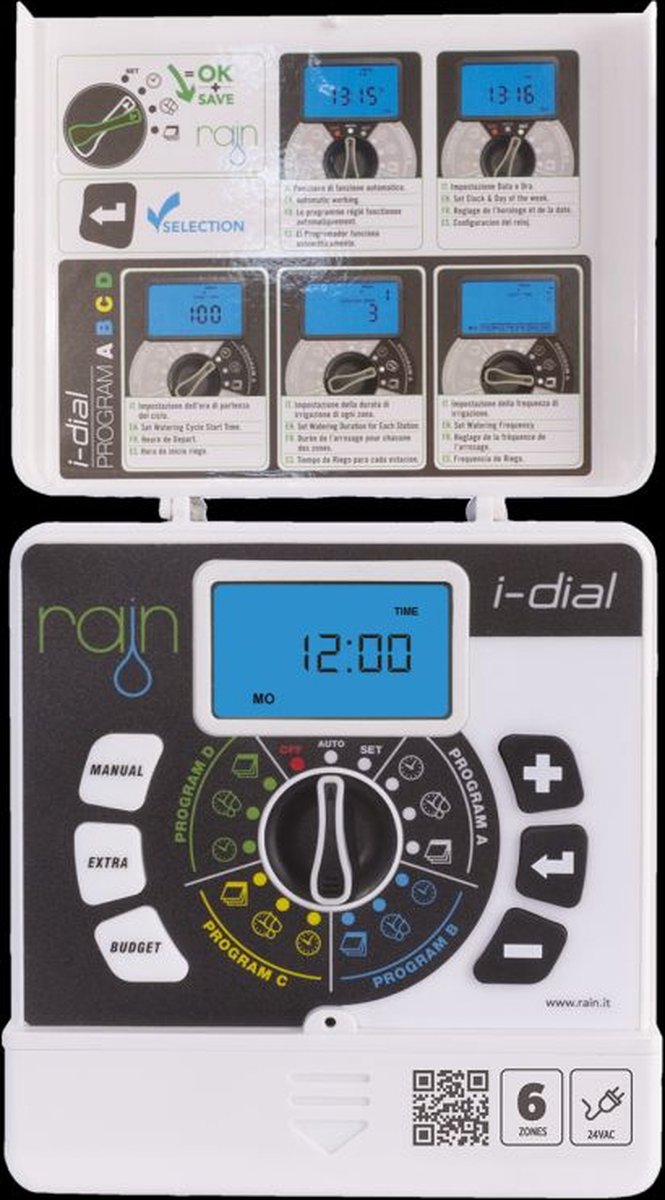 RAIN irrigatiecontroller I-DIAL, 6 zones