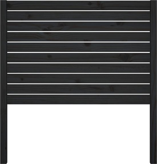 vidaXL Tête de lit 96 x 4 x 100 cm Noir Bois de pin massif
