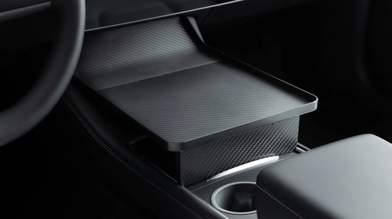 Foto: Tesla model y en 3 console tafel d must have accessoire voor tesla rijders in nederland en belgi 