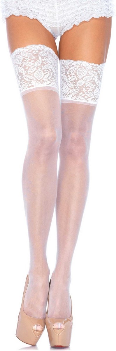 Leg Avenue Stay Up Sheer + ["Wit"]