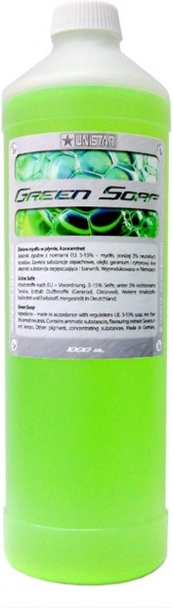 Unistar - Green Soap 1L | Groene Tatoeage Zeep | Tattoo Verzorging, Nazorg & Aftercare | PMU, Microblading, Visagie Verzorgingszeep