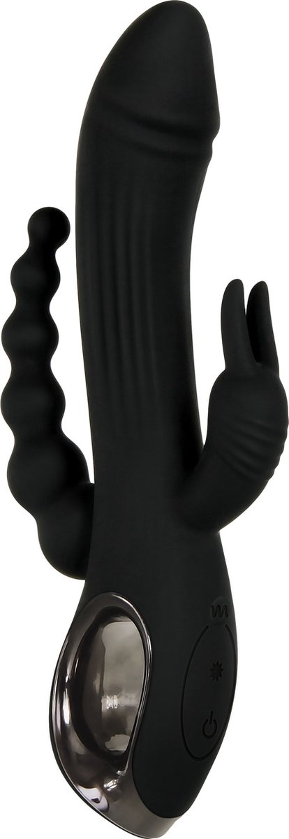 Evolved - Trifecta Rabbit Vibrator - Zwart