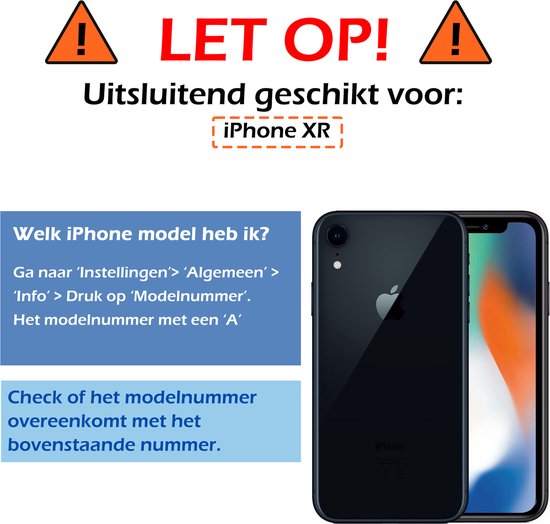 Coque iPhone Xr Coque Arrière Magnétique - Coque iPhone Xr Avec Glas Trempé Double Face - Zwart - 2X