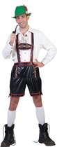 Funny Fashion - Boeren Tirol & Oktoberfest Kostuum - Jodel Lederhose Badstuber - Zwart - Maat 48-50 - Carnavalskleding - Verkleedkleding