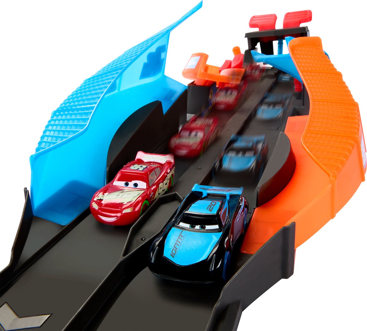 Disney et Pixar Cars - Voitures de course lumineuses - Kris Kras - Coffret de  course