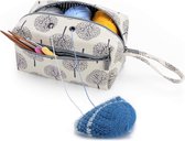 Tas voor wol, handwerktas haken, breitas voor garenstrengen, haaknaalden, breinaalden (tot 20 cm) en andere kleine accessoires