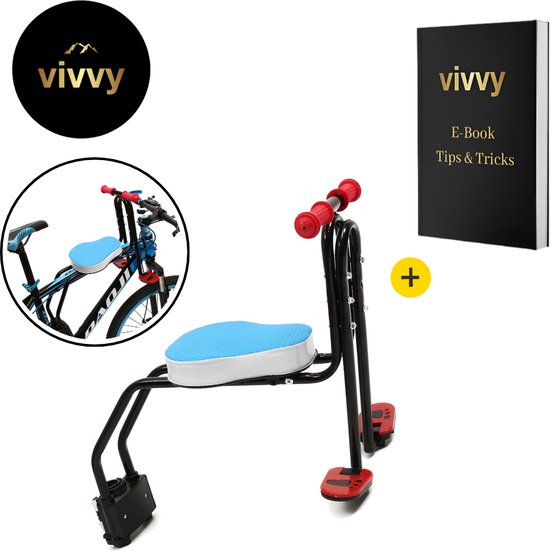 Fietsstoeltje Achterzitje - Fietsstoeltje Voorzitje Verzacht - Fietsstoeltje Junior Veilig - Duurzame Materialen - Incl. Handvat en Voetsteunen