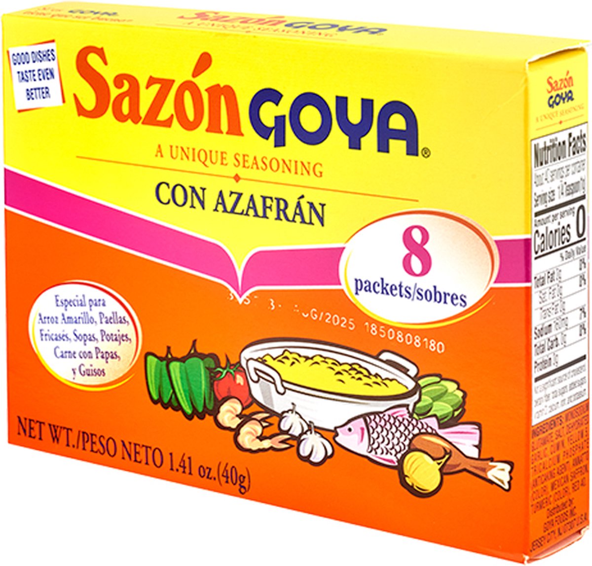 Goya Sazon Con Azafran - kruiden voor soepen, rijst en stoofschotels - 40g
