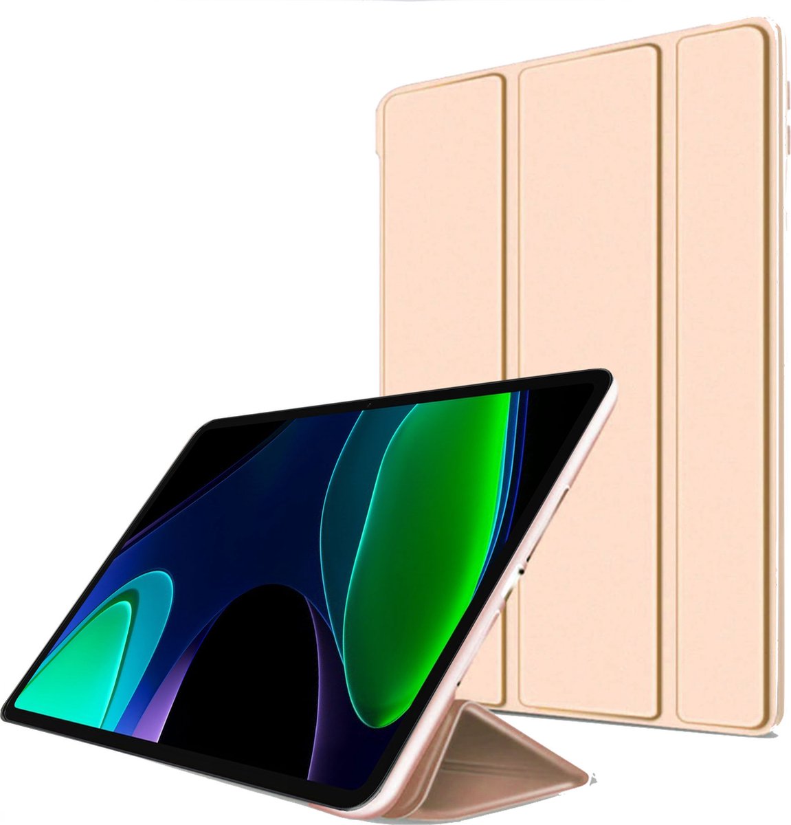 Geschikt voor Xiaomi Pad 6 Hoesje – Shock Proof Case – Auto Wake - Flip Cover Goud