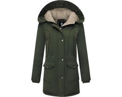 Winterjas Dames - Dames Jas Lang met Capuchon Slim Fit - ...