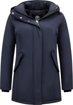 Dames Jassen Gewatteerde - Dames Winterjas Parka - Winterjas Dames Volwassen - Slim Fit (Getailleerd ) - 0681BNW - Blauw