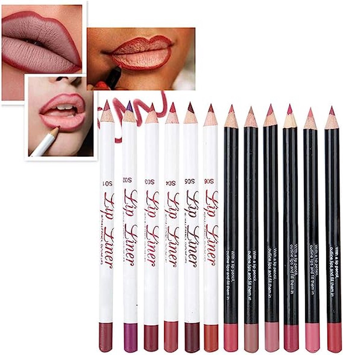 Layhou Matt Lippenstift Set – 12 Wasserfeste Lipliner In Verschiedenen Farben, Langlebig & Einfach Aufzutragen (je 1,2g)