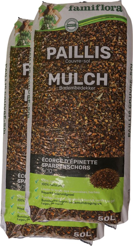 Famiflora mulch 5-10 (100 l) naaldhoutschors - 2 x 50L