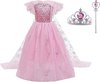 prinsessenjurk roze - kroon - toverstaf