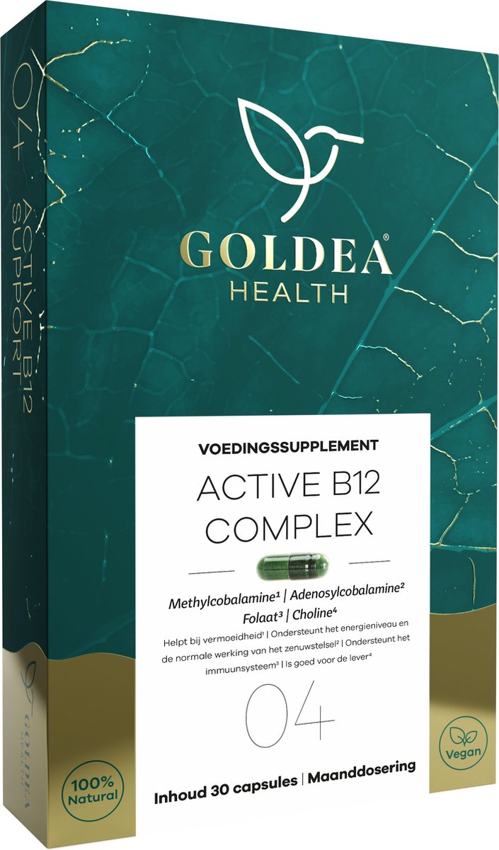Goedkoopste Goldea Health Vitamine B12 - Vegan - Voedingssupplement - Actieve vorm - 1000mcg - 30 capsules