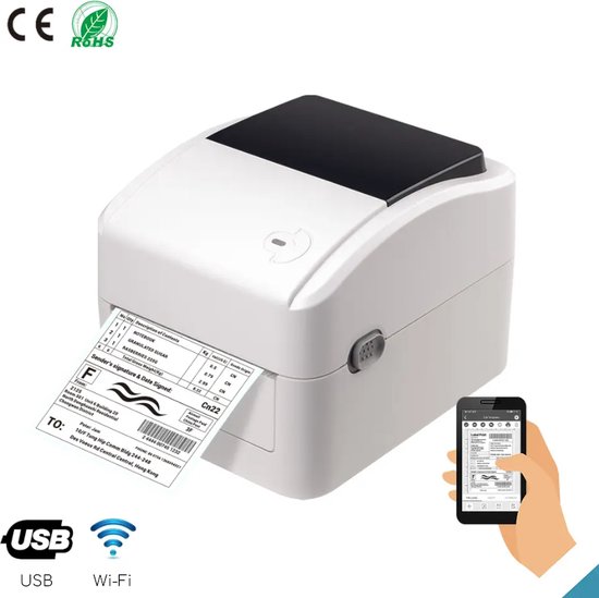 Imprimante d'étiquettes Xprinter® - Imprimante thermique - WiFi & USB -  203dpi 
