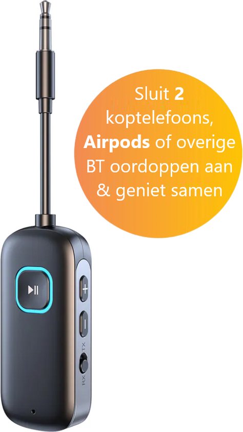 Bluetooth adapter audio: 2-in-1 USB Bluetooth 5.0 adapter voor tv, audio- zender ontvanger met LCD-scherm, 3,5 mm jack, lage latentie Bluetooth-zender voor pc, hoofdtelefoon, auto
