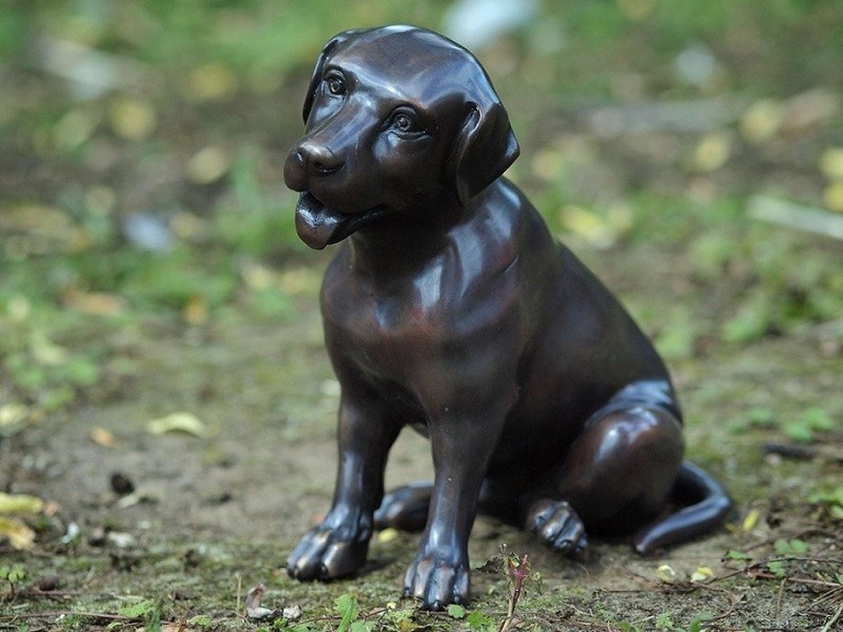 Bronze labrador figurines cheap