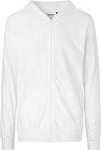 Sweat à capuche unisexe en jersey avec capuche et fermeture éclair White - XS