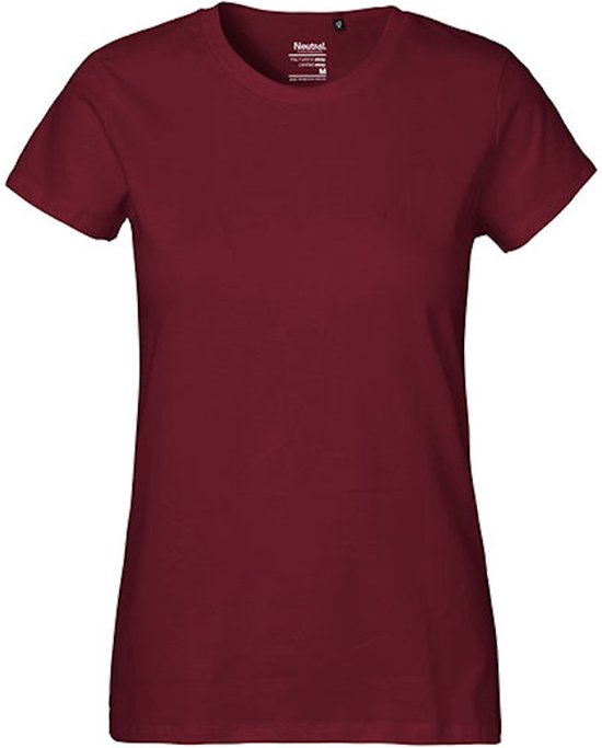 Ladies´ Classic T-Shirt met ronde hals Bordeaux - M