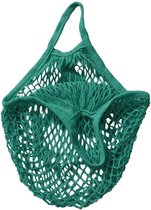 Retro Organische Katoenen Boodschappentas - Groen - Eco Boodschappentas - Mesh Organic Cotton Shopping Bag - 1 Stuk