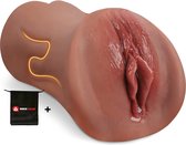 Quick Relief Lyla™ - Pocket Pussy - Masturbator - Sex Toys voor Mannen - Anus - Vagina - Bruin - 20cm