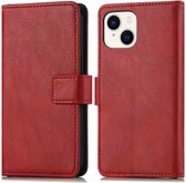Coque pour iPhone 15 avec porte-cartes - Bookcase de Luxe iMoshion - Rouge