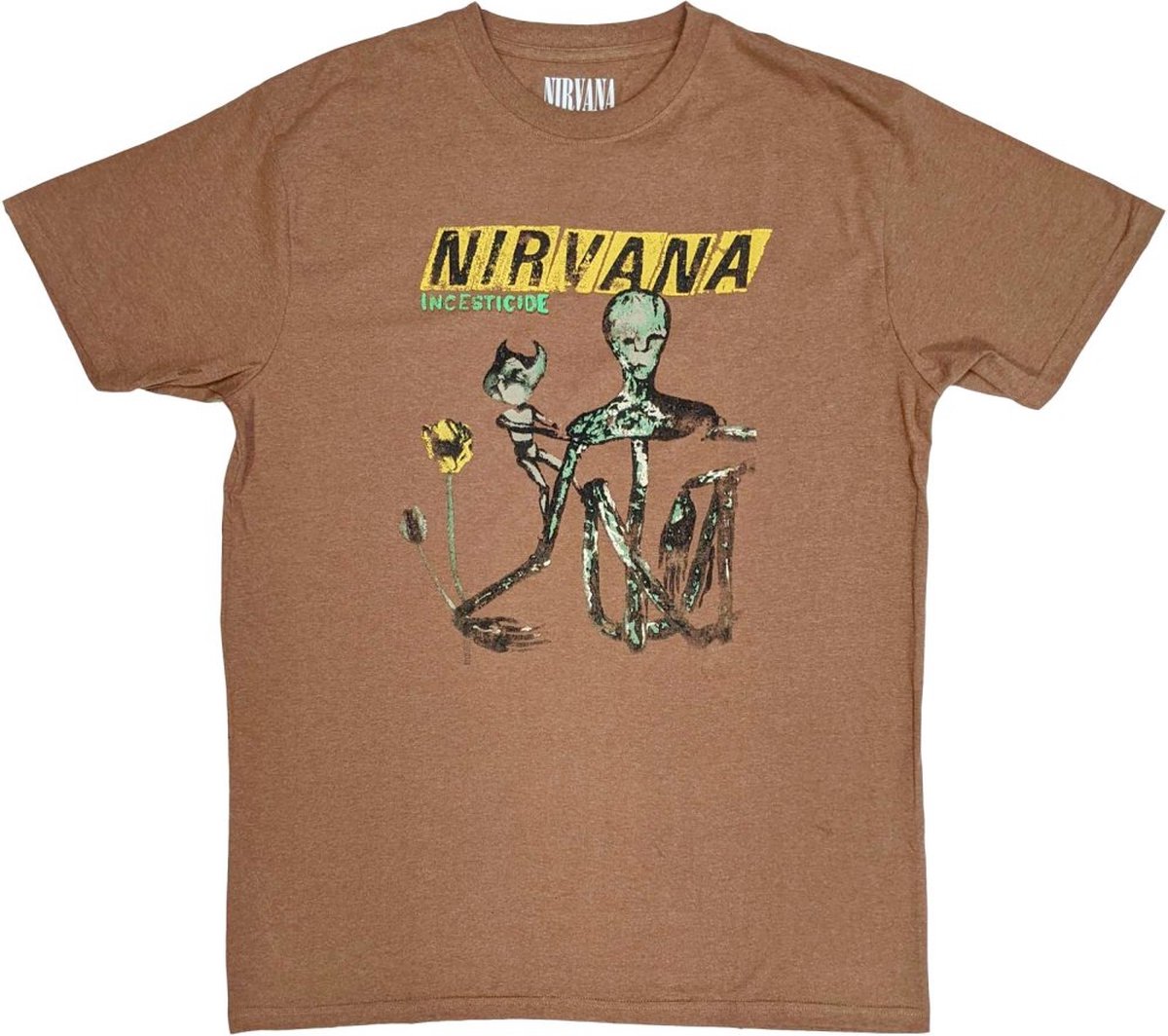 Nirvana - Incesticide Heren T-shirt - M - Bruin