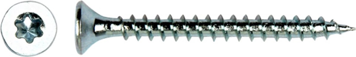 Moby - Spaanplaatschroef Torx verzonken kop staal verzinkt 3 mm 30 mm 200st. Doos